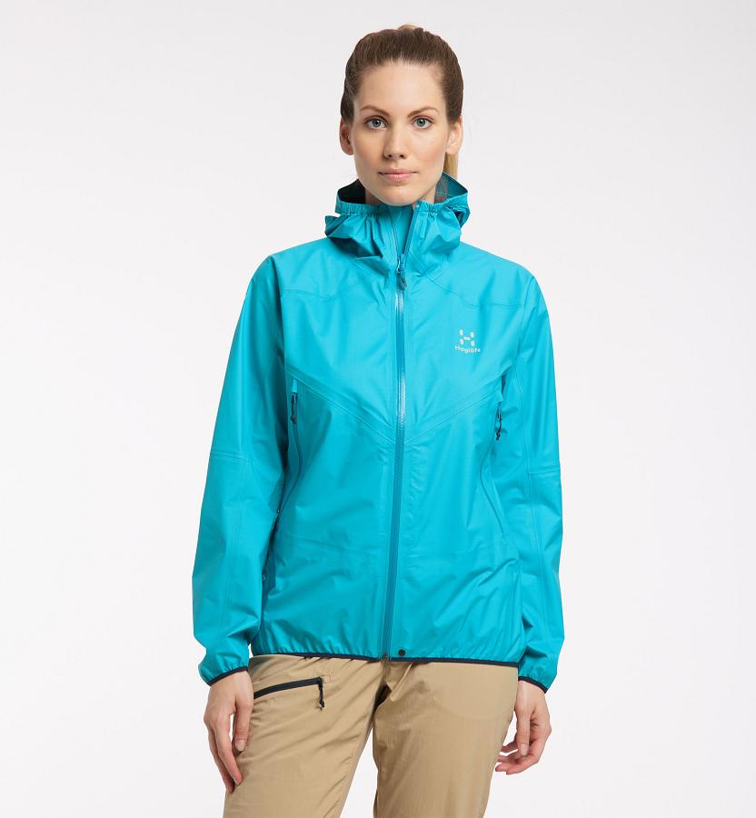 Haglöfs L.I.M Comp Waterproof Jacket Blue For Womens NLEUR4658 Australia